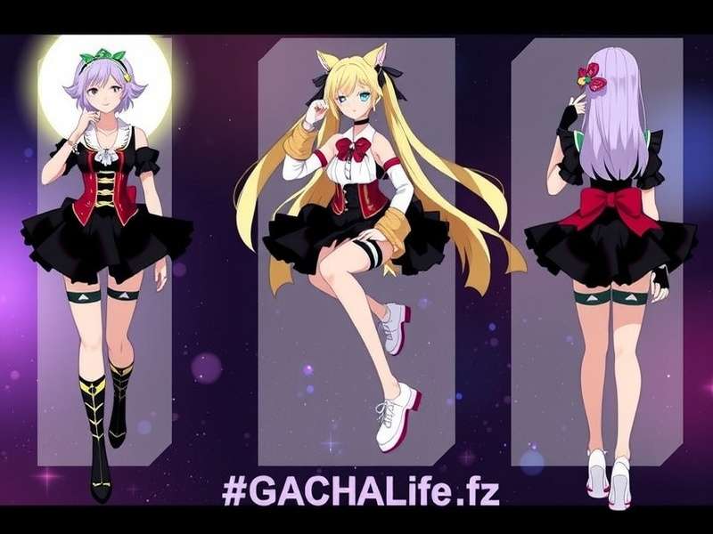 Collage of diverse Gacha Life outfits showcasing casual, formal, and fantasy styles