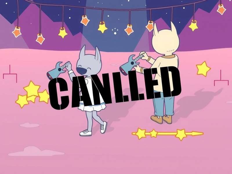 Gacha Life event cancellation announcement on a smartphone screen