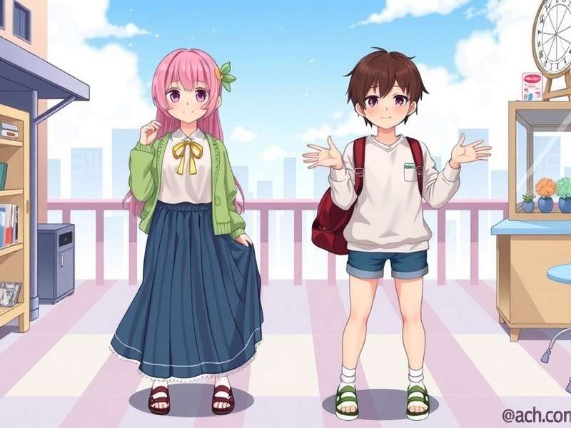 Streetwear tomboy with oversized jacket and sneakers