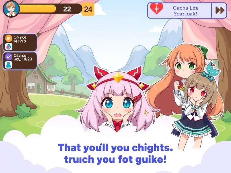 Gacha Life Game main screen showing character creation