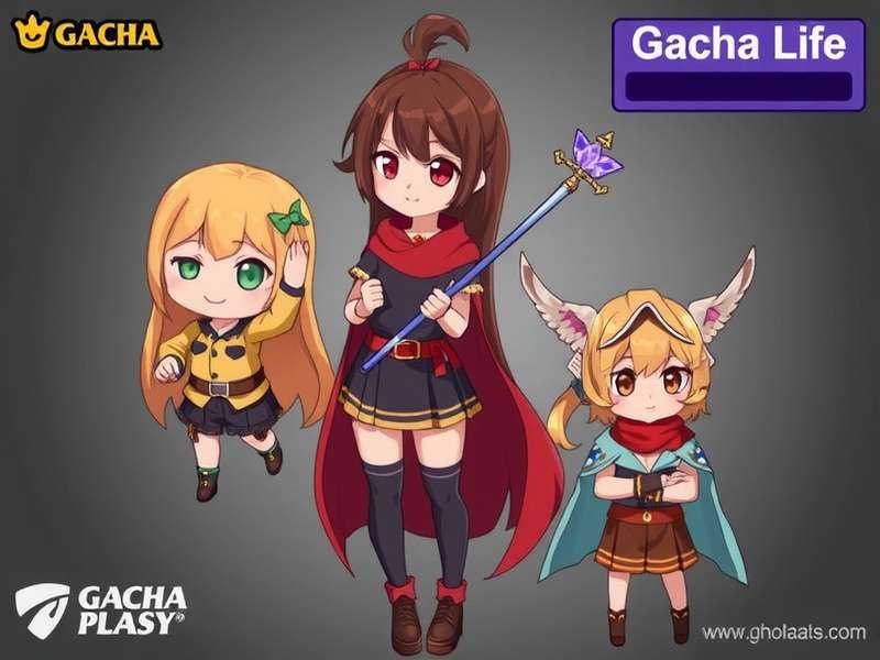 Vibrant Gacha Life character showcase with custom avatars