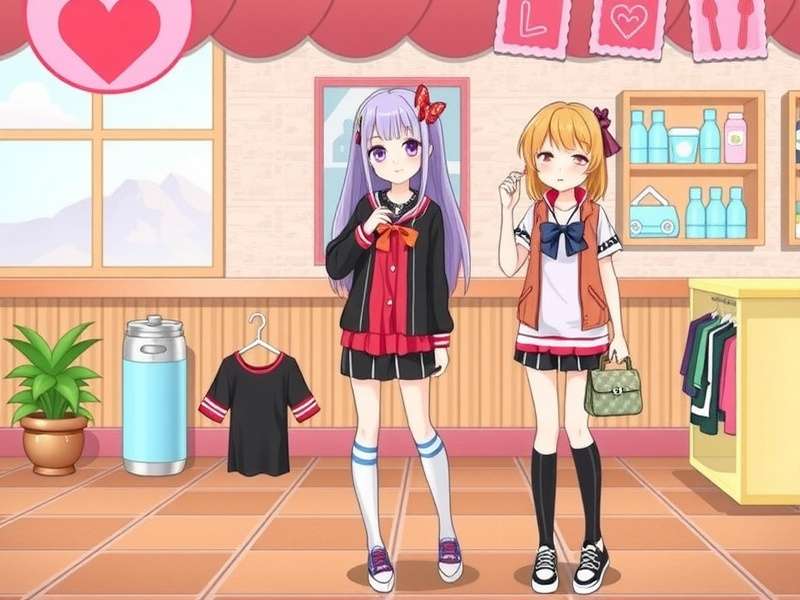 Kawaii Gacha Life style with bows and ribbons