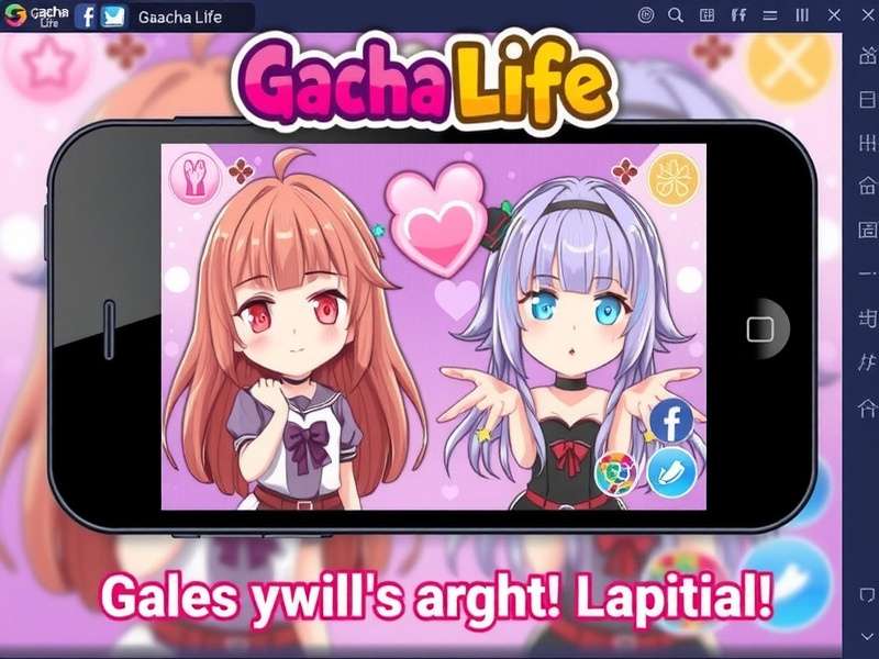 Gacha Life Game main screen with character customization