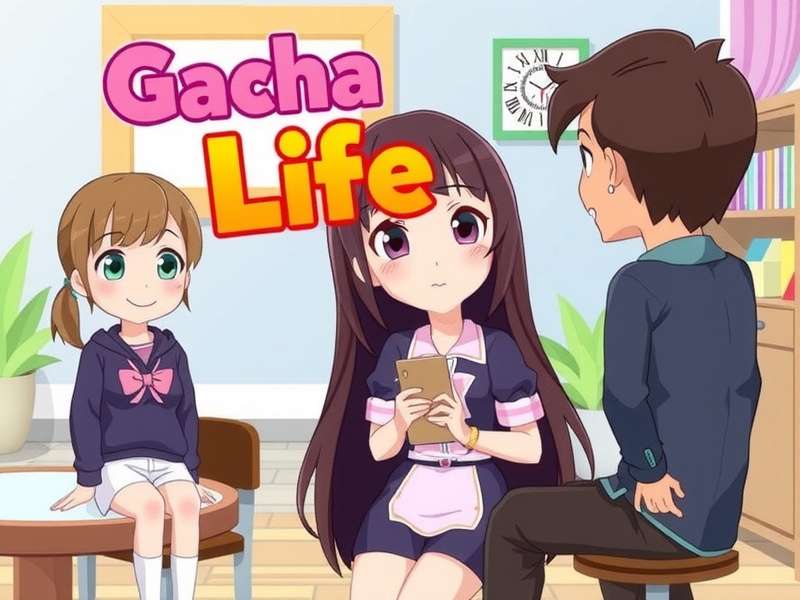 A colorful collage representing Gacha Life characters and creative video editing process