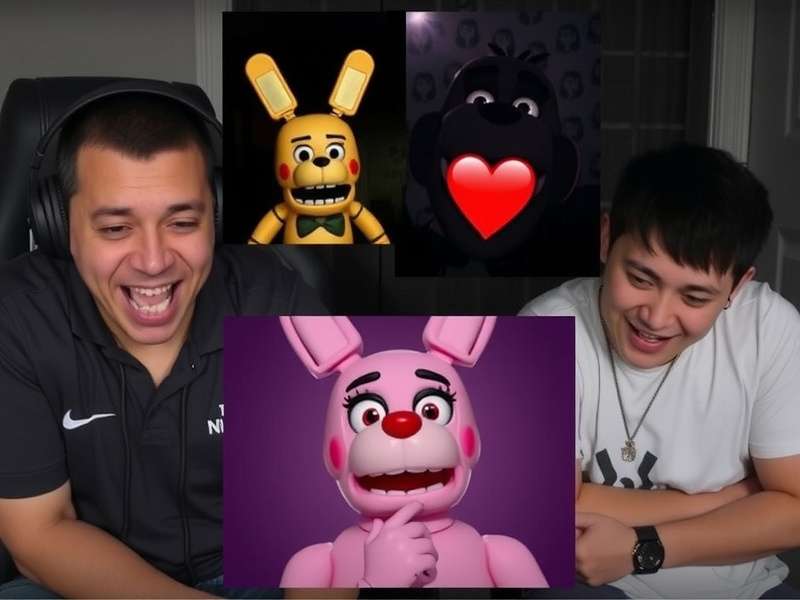 Gacha Life characters reacting to FNAF song animation scene