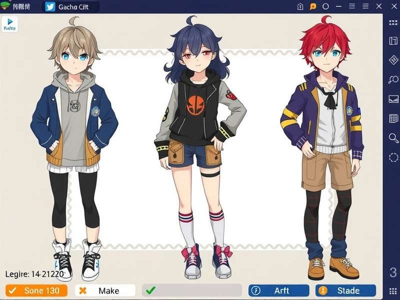 Gacha Life boy avatar showcasing a range of stylish outfits from casual to fantasy