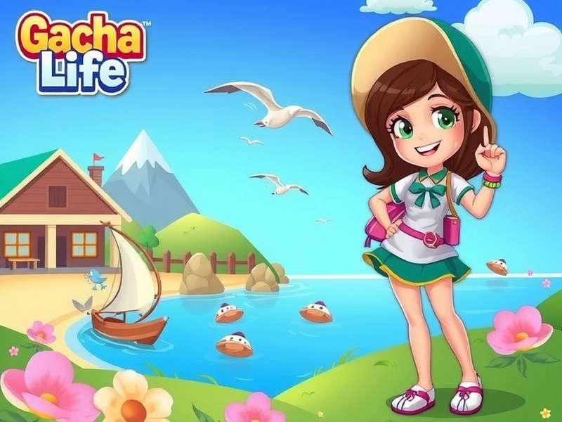 Gacha Life Online Free gameplay screenshot showing diverse anime characters in Studio mode