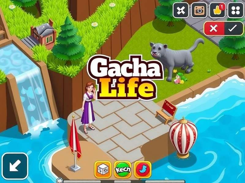 Gacha Life running smoothly on a Windows PC with a custom character on screen