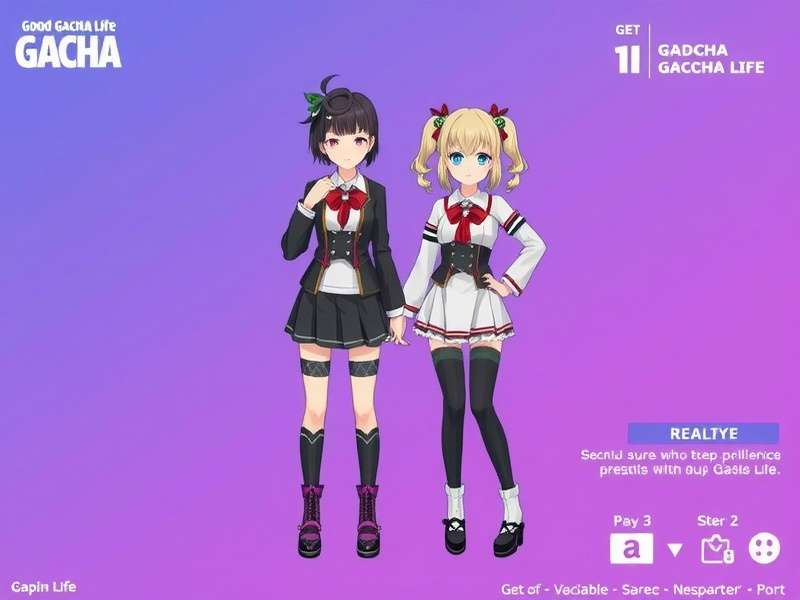 Examples of well-designed Gacha Life outfits showing color coordination and thematic consistency
