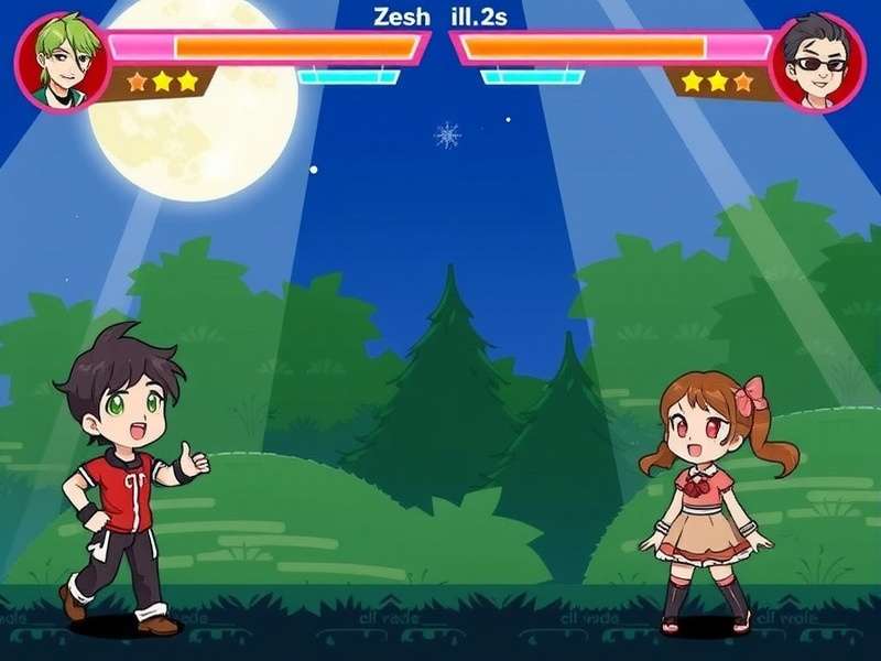Gacha Life Singing Battle Scene with Animated Characters