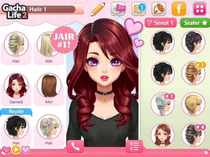 Collage of diverse Gacha Life 2 characters with unique hairstyles