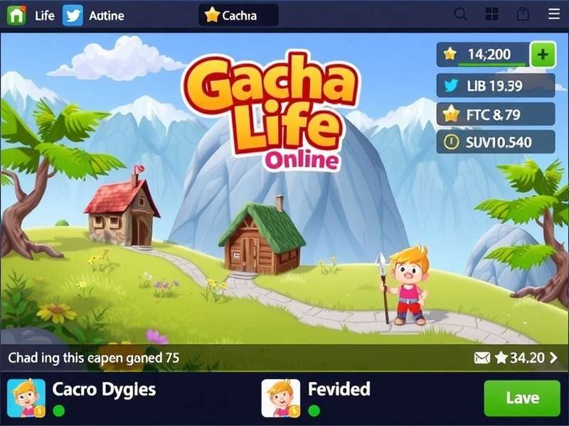 Colorful Gacha Life character creation screen on a laptop and mobile phone