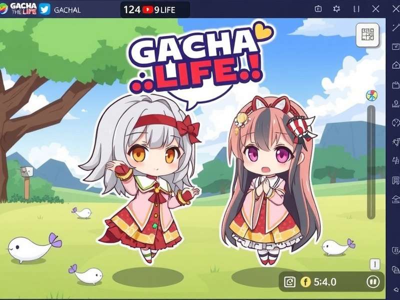 Gacha Life Game studio mode scene with characters