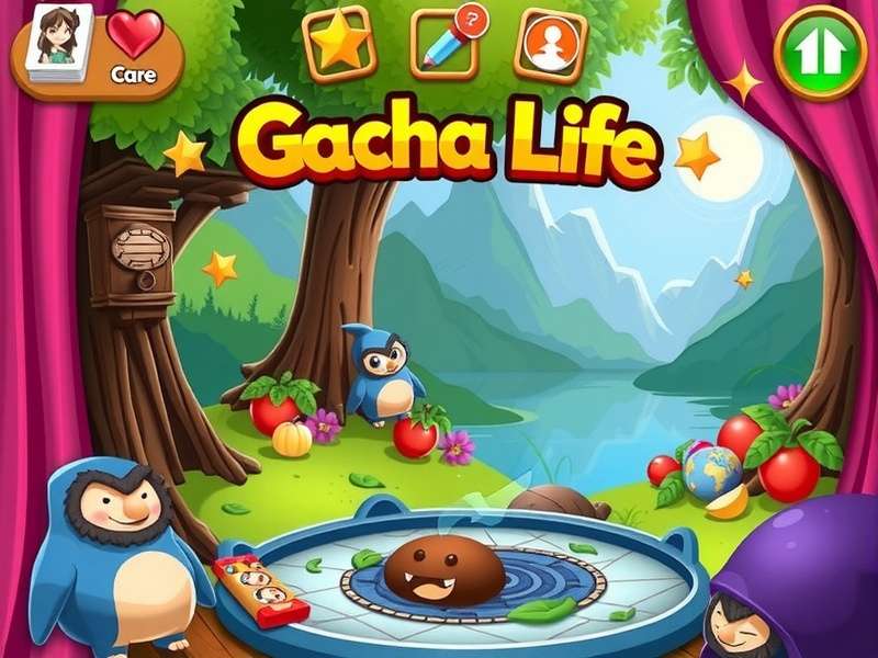 Gacha Life Unblocked banner showing characters and play button