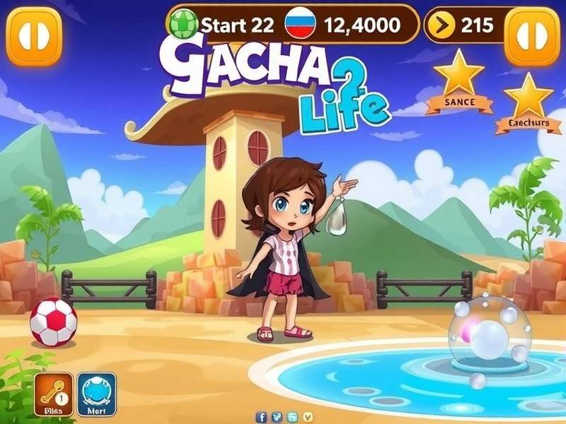 Gacha Life 2 Free character creation scene with diverse outfits and backgrounds