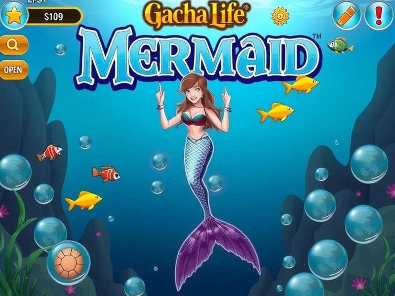 Gacha Life Mermaid characters collection with ocean themed outfits and tails