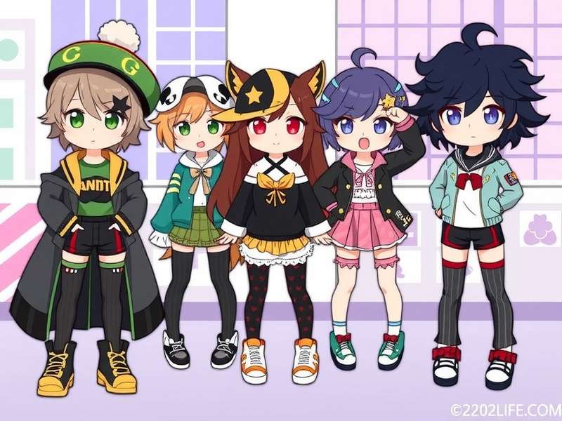 Gacha Life Outfits Cute – a vibrant collage of adorable character styles in pastel pink, lavender and mint tones