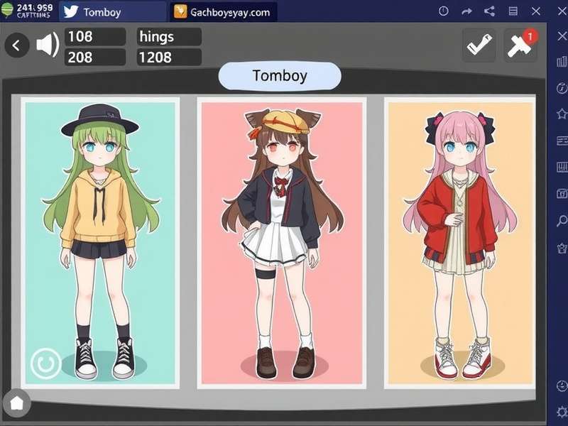 Gacha Life characters wearing tomboy outfits – streetwear, sporty, and casual styles